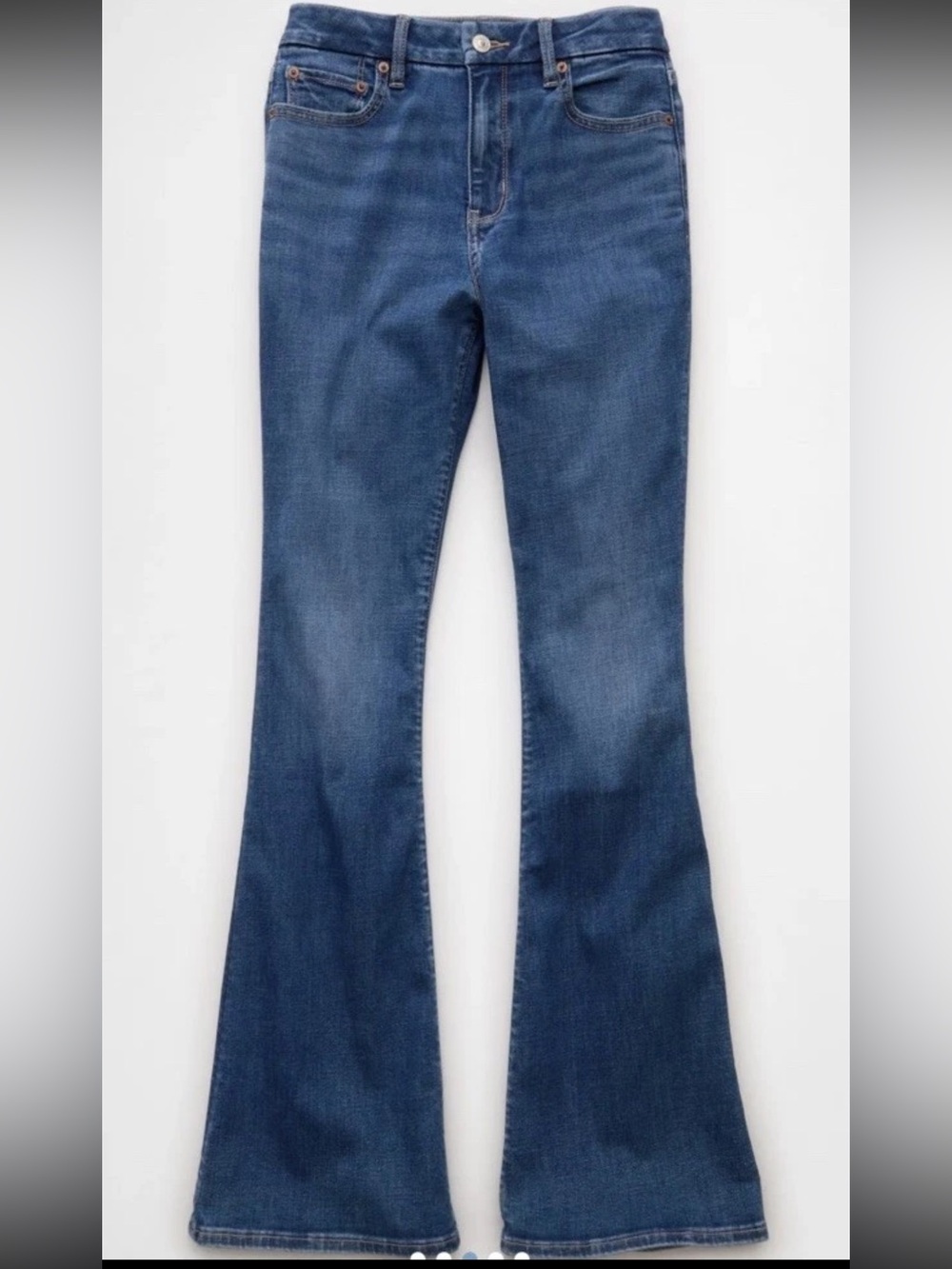 American Eagle Women's High-Rise Flare Medium Wash Stretch Jeans 14 Regular
